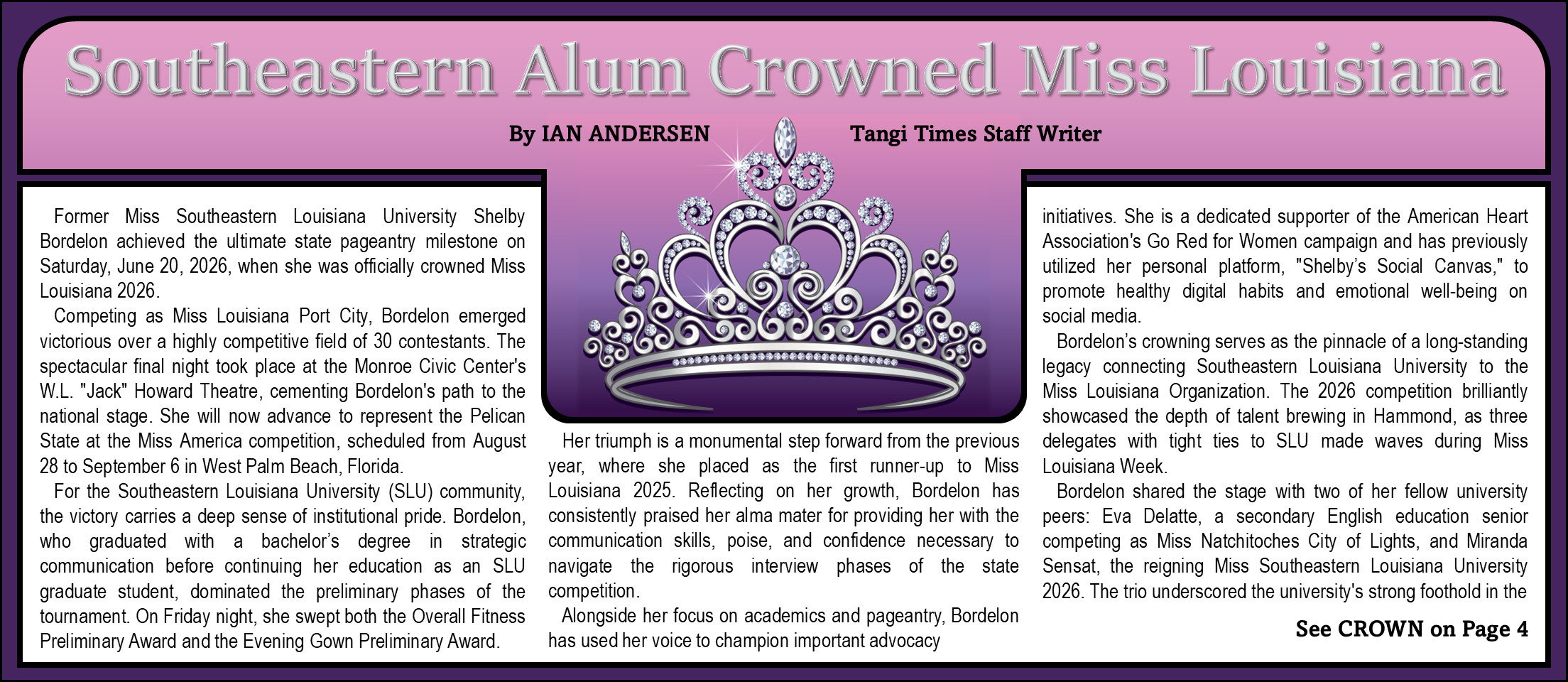 Southeastern Alum Crowned Miss Louisiana