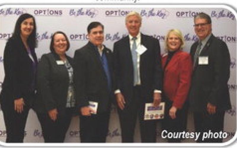 Pictured From Left to Right: State Representative Kim Coates, Carrie Mercke, OPTIONS President and CEO, State Representative Nicholas Muscarello, Gary Gambel, Event Sponsor, Sarah Mitchell, OPTIONS Board Chair and State Senator Bill Wheat.