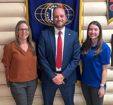 Left to right: Kiwanis President Amanda Dubois Thompson, Assistant DA Taylor Anthony, Kiwanis Treasurer Stephanie Stafford LaFleur (Courtesy photo)