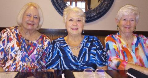 Continuing as president, Susan Pizani, center, directed the Gardenettes’ 83rd annual banquet at Murphy’s Seafood and Steak Restaurant in Hammond. Shown with her are club members Kathy Bruce and Margaret Bailey. (Courtesy