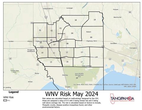 Tangi Mosquito Abatement to Release WNV Maps
