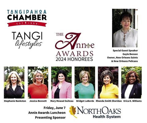 Tangipahoa Chamber Announces Annie Award Recipients