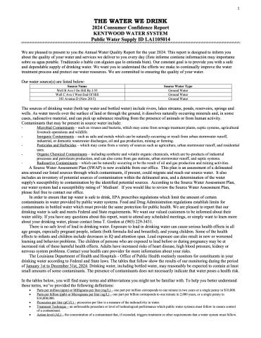 Water Quality Report Page 1
