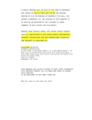 Public Notice