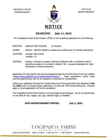 TPSS Notice