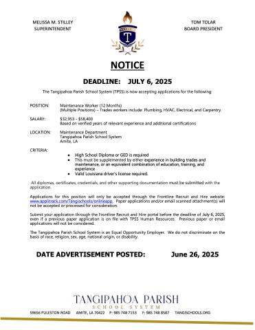 TPSS Notice