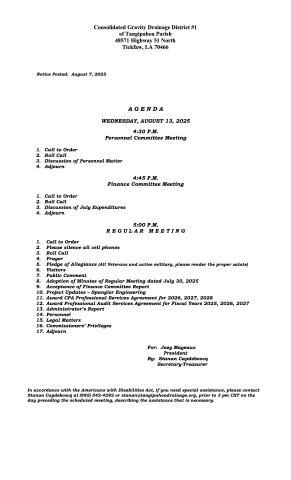 Agenda