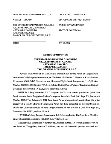 Property - Navarro pg1