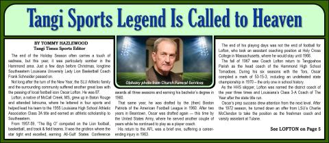 Tangi Sports Legend Is Called to Heaven