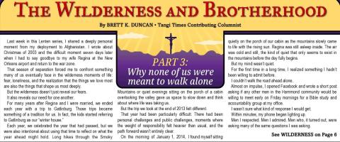 THE WILDERNESS AND BROTHERHOOD