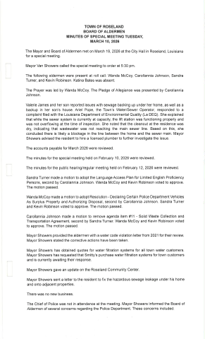 Roseland Minutes 3-10-26 p1