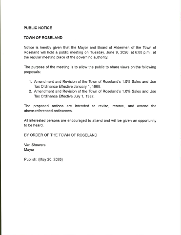 Roseland Mtg. 6-9-26