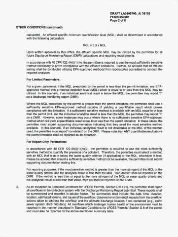 Roseland, La. Permit No.   LA0100790 pg10
