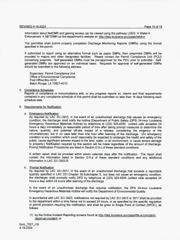 Roseland, La. Permit No.   LA0100790 pg23