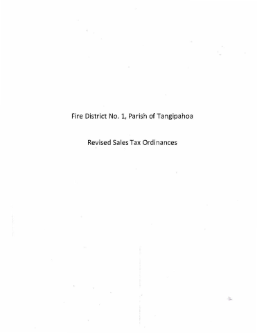 Fire Dist. 1 Tangi. Revised Sales Tax Ordinances pg 01