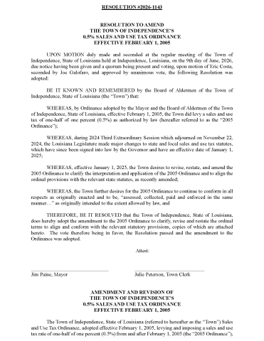 Resolution #2026-1143 pg1