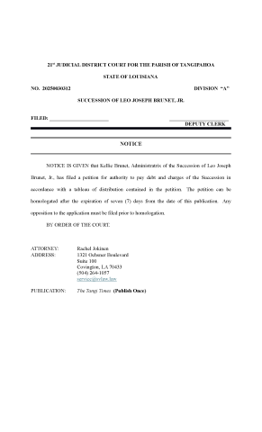 Succession of Leo J. Brunet, JR.