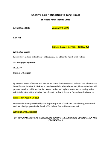 St. Helena Sheriffs Sale pg1