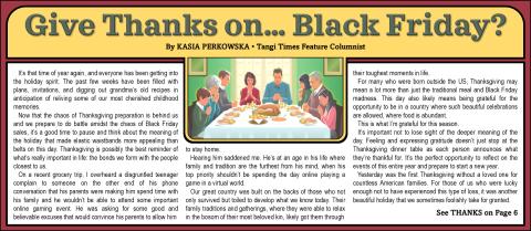 Give Thanks on... Black Friday?