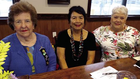 District VI Director Donna Moran, outgoing Gardenette president Vicky Fannaly, an new president Susan Pizani met at Murphy’s Seafood and Steak in Hammond for the Installation Banquet marking the end of the garden club’s year.