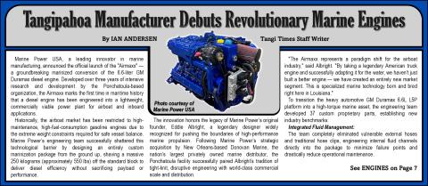 Tangipahoa Manufacturer Debuts Revolutionary Marine Engines