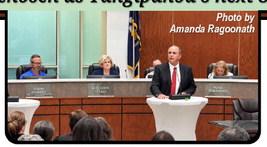 Amanda Ragoonath Ron Genco delivers an emotional acceptance speech to a packed house in the Tangipahoa Parish School Board Room on Wednesday night after his unanimous selection as the next Superintendent of Tangipahoa Parish Schools.