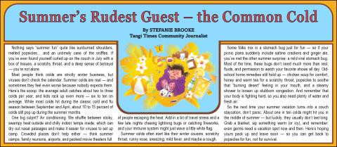 Summer’s Rudest Guest -  The Common Cold