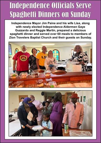 Independence Officials Serve Spaghetti Dinners on Sunday