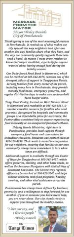 MESSAGE FROM THE MAYOR