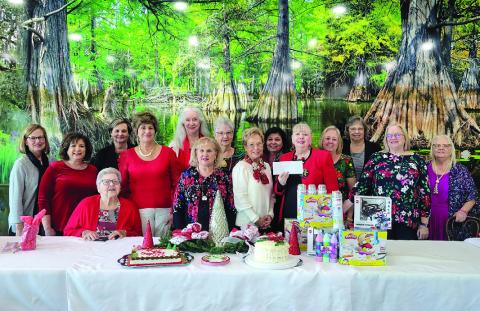 From left to right: Gwen Domiano, Susan Meloncon, Maureen Felder, Karen Moran, Betty Bankston, Jean Hebert, Pam Villagran, Sue Nelson, Donna Bouterie, Gloria Messenger, Deputy Susie Cambre, Marie Heck, Anita Murrary, Melinda Sanchez, Sandra McConnell