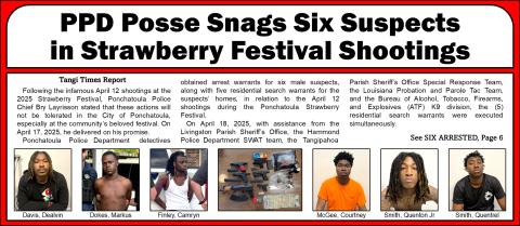 PPD Posse Smags Six Suspects in Strawberry Festival Shootings