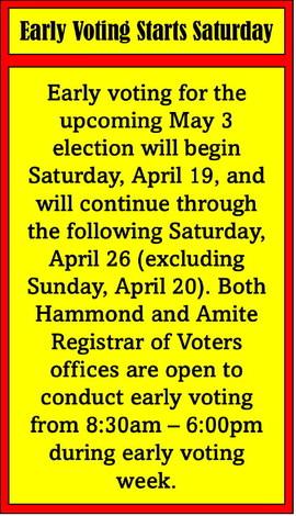 Early Voting Starts Saturday