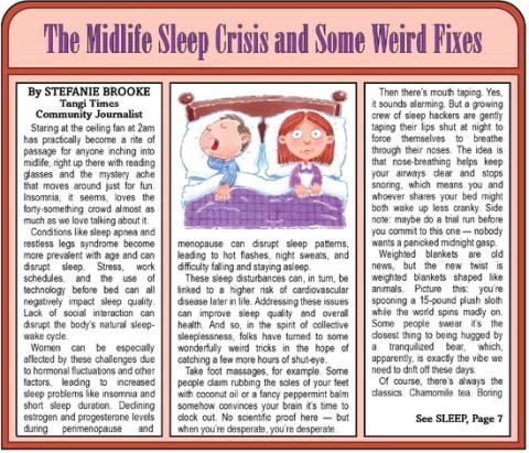 The Midlife Sleep Crisis and Some Weird Fixes