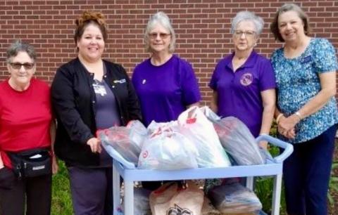 L to R: Freda Akbogast, Rachel Hastings (North Oaks Nursing Secretary), Jean Johnson, Sue Nelson, Anita Murray (Courtesy Photo)