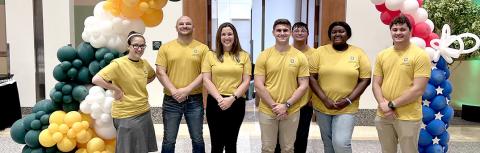 Left to right: Charity Slade, Alex Anderson, Emily Anthony, Jean Paul St. Pierre, Zachary Redman, Kelsey Jones, Elijah Arriago (Courtesy Photo)