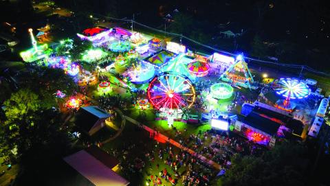 The Strawberry Festival’s brilliant nocturnal glow (Photo Courtesy of Jody Borne)