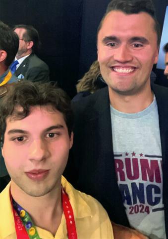 Jacob Bailey and Charlie Kirk, 2024