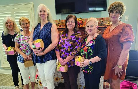 New Officers, L to R: Jamie McDonald, Donna Bouterie, Jean Hebert, Gloria Messenger, Pam Villagran, Betty Bankston (Courtesy Photo)