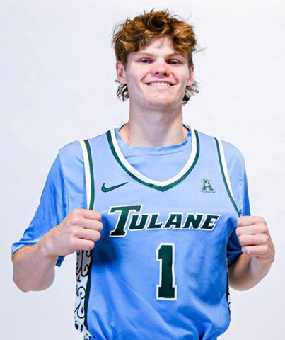 (photo courtesy of Tulane University) TU Point Guard Rowan Brumbaugh