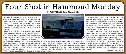 Four Shot in Hammond Monday