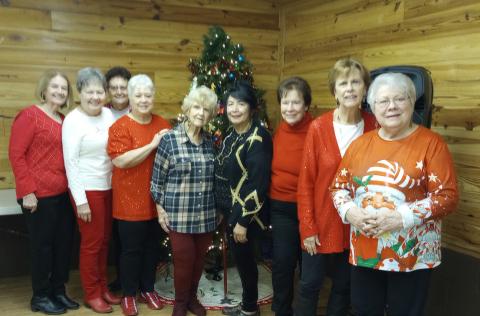 Cynthia Cummer, Sandy Cusick, guest Kathryn Martin, President Susan Pizani, Marilyn Wright, Vicky Fannaly, Virginia Hawkins, Carol McGough, Ellen Pusey (Courtesy Photo)