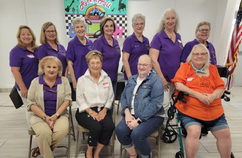 Seated L to R - Pam Villagran, Donna Bouterie, Malinda Sanchez, Sandra McConnell Standing L to R - Julie Desselles, Gwen Domiano, Beverly Webre, Karen Moran, Sue Nelson, Jean Hebert, Maureen Felder (Courtesy Photo)
