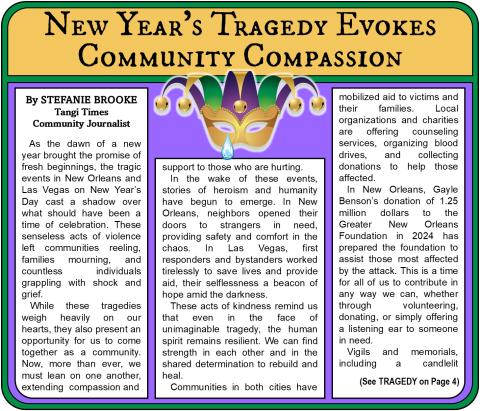 New Year’s Tragedy Evokes Community Compassion