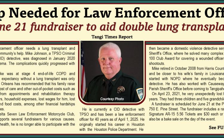 Help Needed for Law Enforcement Officer