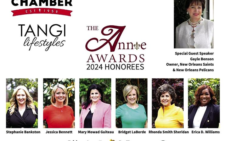 Tangipahoa Chamber Announces Annie Award Recipients