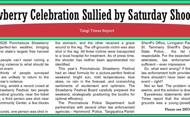 Strawberry Celebration Sullied by Saturday Shootings