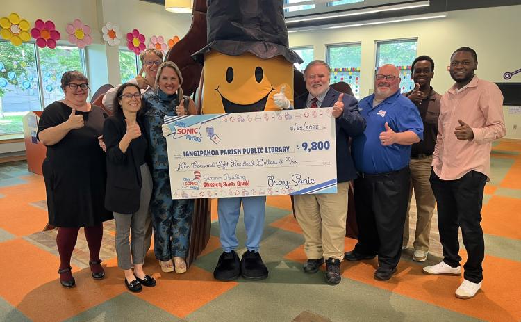 Pray Sonic Restaurants Donate to Library’s Summer Reading Program