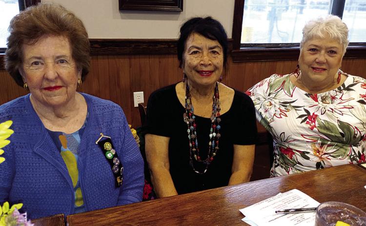 District VI Director Donna Moran, outgoing Gardenette president Vicky Fannaly, an new president Susan Pizani met at Murphy’s Seafood and Steak in Hammond for the Installation Banquet marking the end of the garden club’s year.