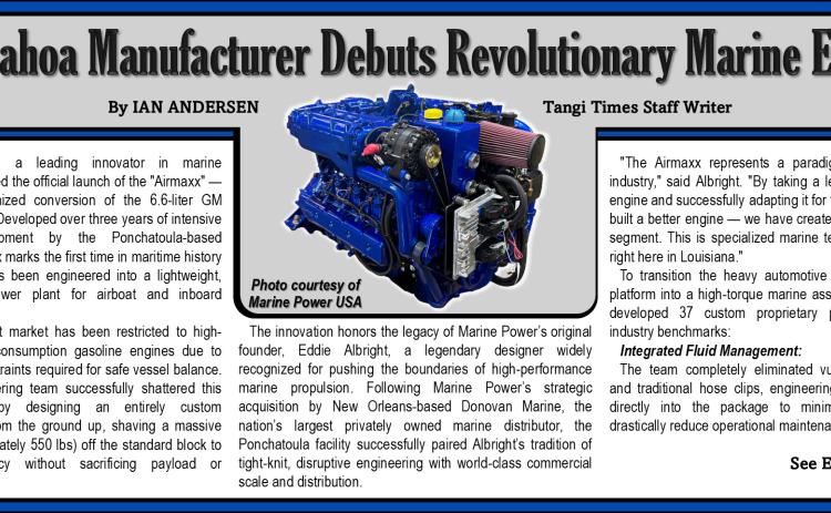 Tangipahoa Manufacturer Debuts Revolutionary Marine Engines