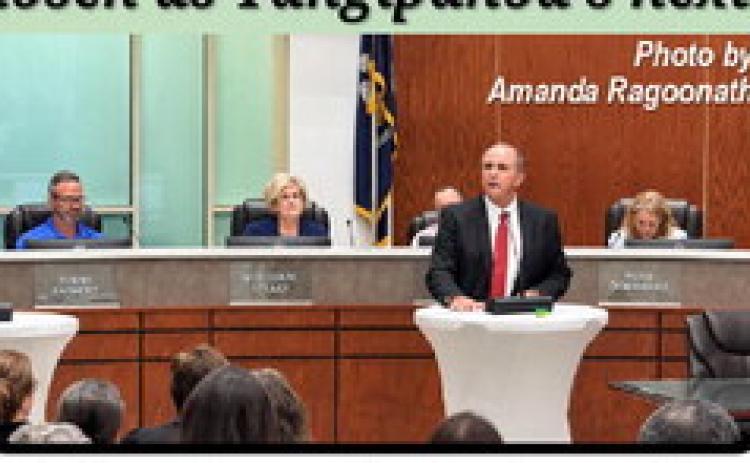 Amanda Ragoonath Ron Genco delivers an emotional acceptance speech to a packed house in the Tangipahoa Parish School Board Room on Wednesday night after his unanimous selection as the next Superintendent of Tangipahoa Parish Schools.